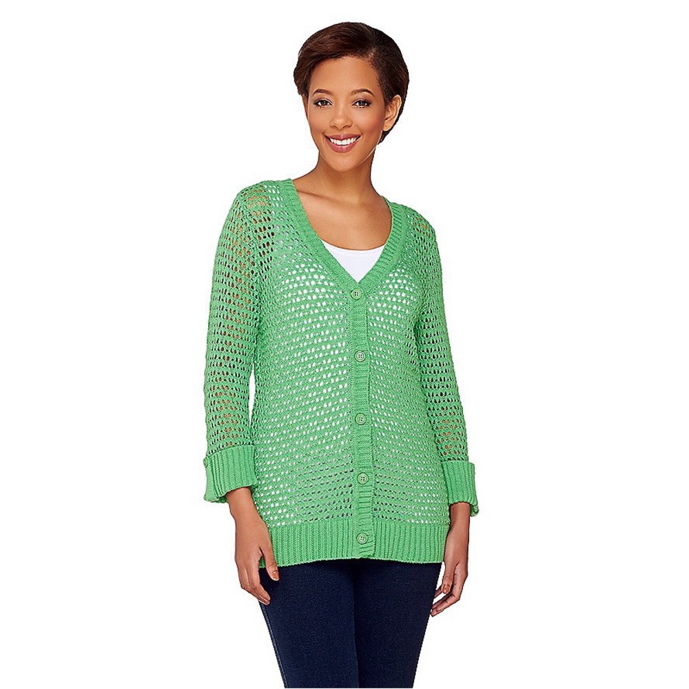 Denim & Co. Crochet Cardigan